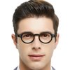 OCCI CHIARI Round Readers Reading Glasses Men and Women Magnification Unisex Frame 4.0 5.0 6.0 (Black, 4.0)
