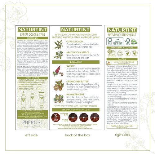 NATURTINT 5C Light Copper Chestnut Hair Color, 5.75 FZ