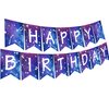 Galaxy Happy Birthday Banner Galaxy Space Astrology Party Decorations for Boys Girls Planet Starry Sky Themed Party Banner Supplies for Solar System Themed Birthday Party Nebula Bunting Decor