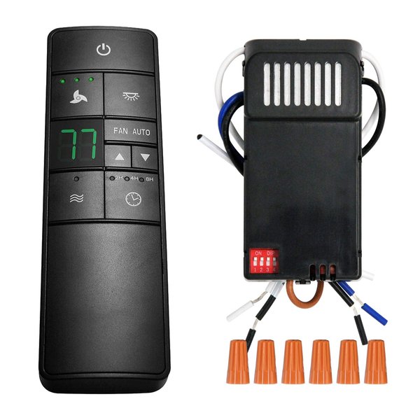 CENMING Universal Ceiling Fan Remote Control Kit Replacement for Hampton Bay Home Decorators Collection Hunter Harbor Breeze, 3-Speed Timer Light Dimmer Thermostatic for 2AAZPHD3/HD3 KUJCE10320/TR222A