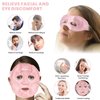RelaxCoo Ice Face Eye Mask for Dark Circles and Puffiness Cold Warm Compress, Gel Cold Cooling Face Mask Package for Women and Men, Migraines, Headache, Stress and Relaxation, Pink