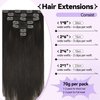Ukira Brown Clip in Hair Extensions Real Human Hair, 18 Inch 70g 7pcs Dark Brown Hair Extensions Clip ins for Women, Ntural Straight Remy Human Hair Extensions Brown Hair Extensions