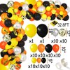189 Pcs Construction 4th Birthday Party Supplies Dump Truck Four Years Old Paper Plates Napkins Forks Cups Tablecloth Banner Balloon Garland Dinnerware for Construction 4th Bday Party Decorations