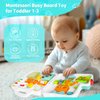 Montessori Toys for 1-2 Year Old Boy Girl, Busy Board for Toddlers 1-3, Toddler Sensory Toys Age 1-2, Baby Learning Toys for 12-18 Month, Educational Toys for 0-2 Year Old Boy Birthday Gift
