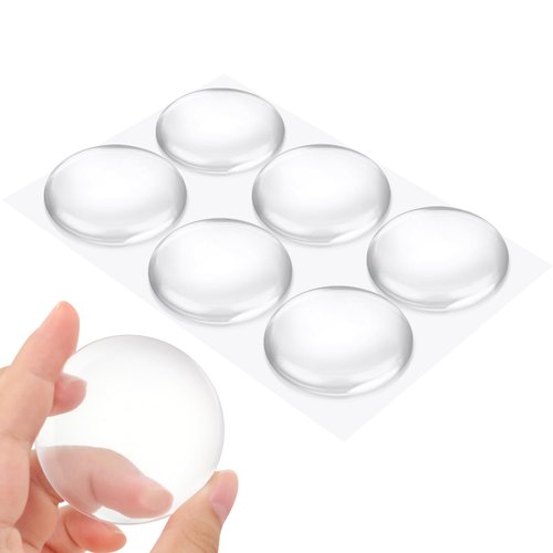 AytEflu 6 Pcs Door Stoppers Wall Protector,Wall Door Bumper with Strong Adhesive Backing，Reusable Door Handle Wall Protector