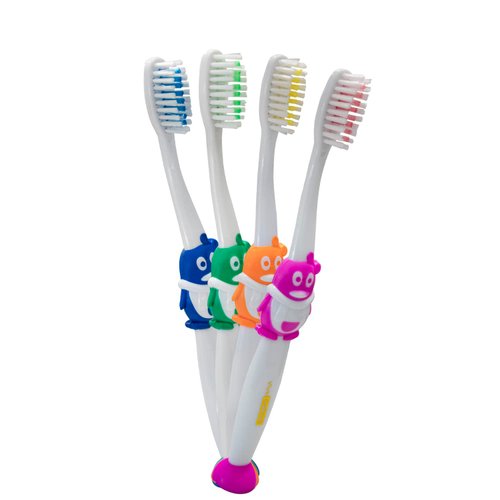 Vivid Kids Soft Bristle Toothbrush - Colorful Soft Handle, Toddler Size - Great for Travel, Individually Pack (72)