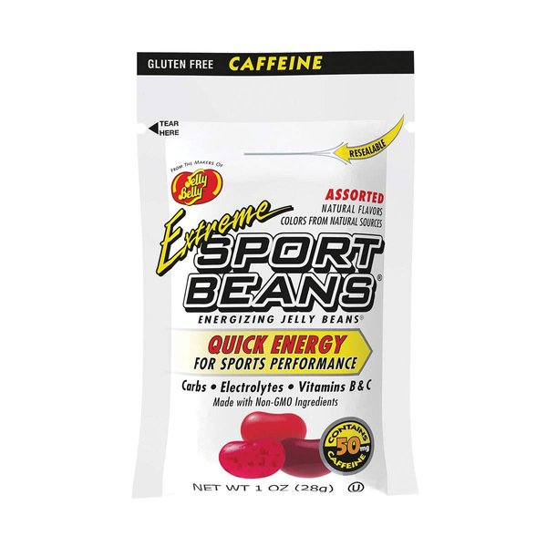 Jelly Belly Sport Beans- Extreme Assorted - Energy Chews with Caffeine [24 Pack] Box (Cherry, Watermelon & Pomegranate) Click for More Sizes 1 Ounce
