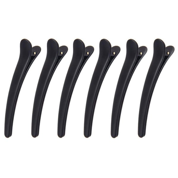 12 Pcs Matt Black Styling Hair Clips Plastic Duckbill Clips Professional Hair Clamp for Salon Hair Styling Sectioning (Medium)