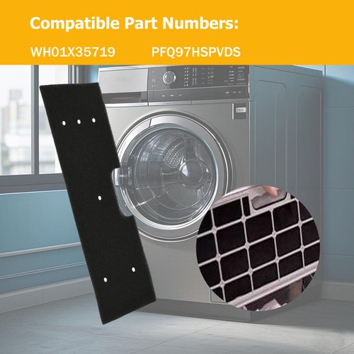 WH01X35719 Lint Filter Compatible with GE Washer Dryer Combo Replacement for Hand Washable Reusable Foam Lint Filter PFQ97HSPVDS 6pcs