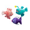 Fringe Studio Plush Dog Toy Set, Any Fin is Possible, Small 3 Piece Set, Pet Shop Collection (662084)