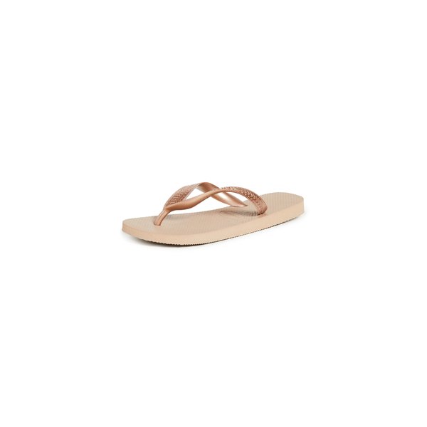 Havaianas Women's Top Tiras Flip Flop Sandal, Rose Gold, 7-8