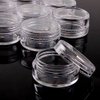 Onwon New 3 Gram 3ML Size Empty Clear Plastic Cosmetic Containers Jars Pot For Eye shadow Makeup Nail Powder Etc(50 PCS)