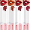 Qifylmaf 4 Colors Lipstick, Mate Velvet Lipstick, Long Lasting & Waterproof Natural Tube Red Lip Gloss Ingredients & Non-Sticky Lip Tint