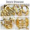 Snake Hair Claw Clip Gold Line Hair Clip Metal Snake Shape Creative Claw Clips for Women Girls Hair Accessories Fashionable Hair Claw Clips for Thick-gol