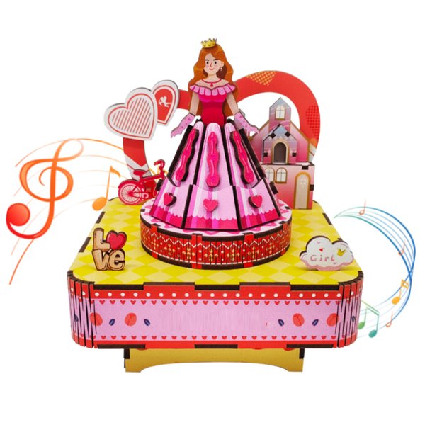 Mievayo 3D Puzzles for Adults Girl Birthday Gift Wooden Puzzle Music Box DIY Model kit for Sisters, Children, Nieces, Mothers, Granddaughters