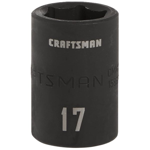 CRAFTSMAN Shallow Impact Socket, Metric, 1/2-Inch Drive, 17mm (CMMT15865)