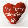 My Furry Valentine, Squeaky Dog Toy Made in US for Small to Medium Dogs, All Breeds, Yappy Valentine's Day, Paw Print, Plush Squeaker Dog Toys, Dog Valentine Gift