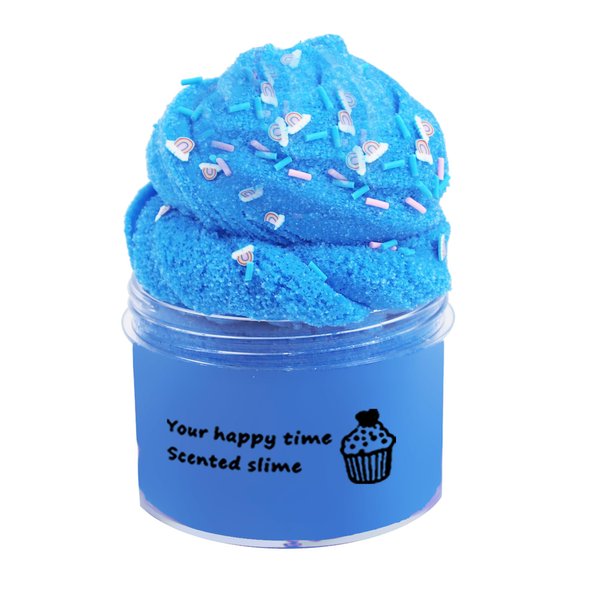 ICHICHI Blue Cloud Slime,Non-Sticky and Super Soft Scented Slime,Stress Relief Toy(200ML).