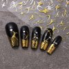 Vezocim Gold Nail Art Stickers, Sun Moon Stars Heart Line Flower Nail Self-Adhesive Sticker Design, 3D Gold Nail Transfer Decals for Women Girls Manicure Charms Decorations, DIY Nail Art Decal