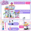 Sluban Friends Hospital Building Sets for Girls 6-12, City Physical Examination Center Playset with 5 Minifigures, Compatible with Lego Friends, Christmas Thanksgiving Day Gifts for Kis Ages 8-12