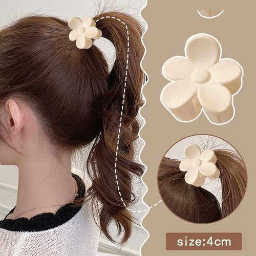 Flower Clips for Hair Accessories for Girls Women Matte Flower Hair Clips Claw Medium Hair Claw Clips Jaw Clips for Hair Clamps