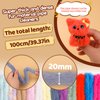 Zlulary 39 Inch Jumbo Fur Pipe Cleaners Craft, 12 Pcs Thick Pipe Cleaners, Chunky Pipe Cleaners Chenille Stems Pipe Cleaners Craft Supplies for Beginners DIY Arts Craft Decorations (Bright)