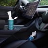 CarsonWorks Car Tissues Cylinder 4 Packs Round Tissue Box Holder Fit for Car Cup Holder, Home Small Tissue Dispenser with Refill Tissues for Car Bathroom Office