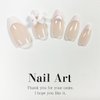 French Tip Press on Nails Medium Almond Fake Nails White False Nails with Design Cute Charms Bow Heart Stick on Nails Full Cover Glossy Acrylic Glue on Nails Artificial Nails for Women Manicure 24Pcs