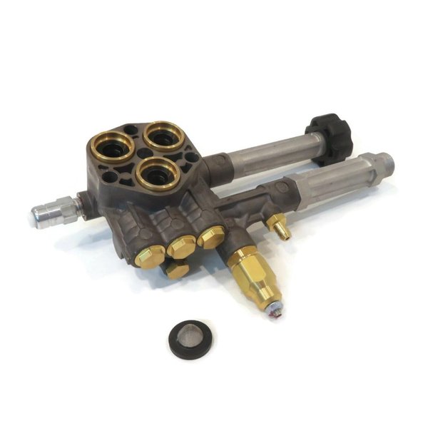 OEM | Annovi Reverberi Complete Pump Head with Unloader & Relief Valve, AR43361, 43361