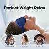 Cooling & Heating Gel Sleeping Mask - 2 Pack Weighted Eye Mask, Sleep Masks for Stye Eyes, Reusable Ice&Warm Compress Eye Cover, Blindfolds for Women, Men,Travel, Airplane, Yoga(Deep Black,Deep Blue)