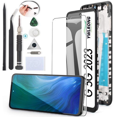 YWLRONG for Motorola Moto G 5G 2023 Screen Replacement for Moto G 5G 2023 XT2313-4 XT2313-6 XT2313-3 XT2313 LCD Display Touch Screen Digitizer Assembly Replacement with Tools（with Frame）