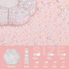 12000 Pcs Nails Art Flat Back Pearls Kits, 1 Box of Beige Half Round Pearls and 1 Box of White Flat-Back Pearls with Pickup Pencil and Tweezer for Home DIY Nail Art, Face Makeup, Craft and Salon Use