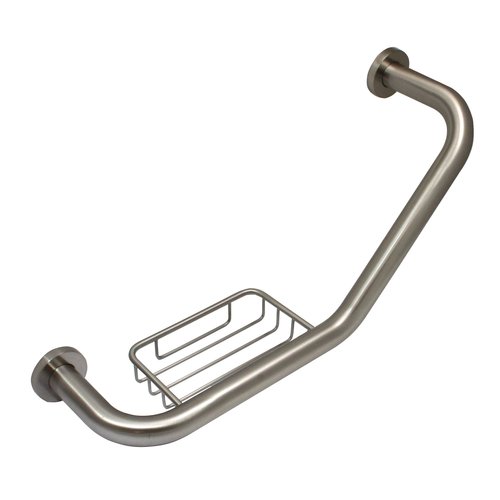Keeney GB34211BN Reversible Traditional 18" Angled Grab Bar, Brushed Nickel, 18"