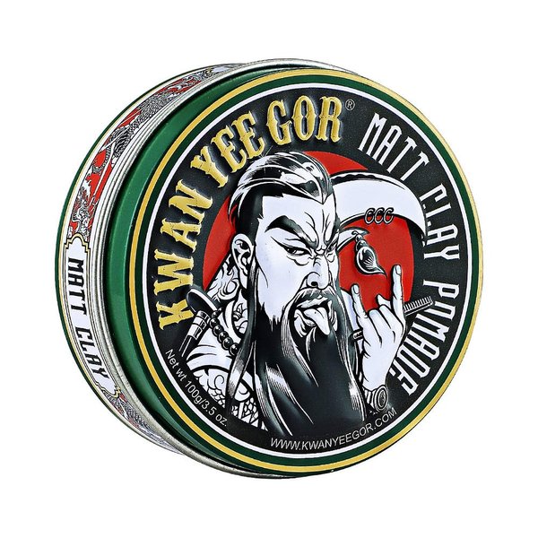 KWAN YEE GOR Strong Hold Matte Shine Hair Pomade 3.5oz for Men,Styling Finish Cream,Paste Wax for Firm Edge Control,Original Natural Fiber Gel,Clay Style for All Head,Water Based Texture Product
