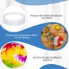 Yunlly 12 Pcs White Headband for Tie Dye Party Supplies Cotton Headbands for Women Tie Dye Elastic Head Bands Stretchy Non Slip White Head Wrap Holder for Girls Accessories