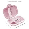 Kcmwsy Travel Pill Organizer Small Pill Box Portable Daily 8 Compartment Pill Case for Purse Pocket Medicine Vitamin Holder Container（Wheat Pink）