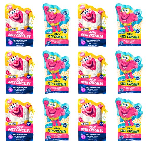 Mr. Bubble Magic [Bath] Crackles - [Fun] to add to Bubble [Bath] to Make [Bath] Time Exciting for Kids with Colorful Pops and Fizzy Snap (12 Packets, 1 oz Each)