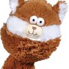ZA Ball Shaped Dog Toy Furry Fatties Crinkle Squeak Pick Racoon Skunk Squirrel 15" (Raccoon)