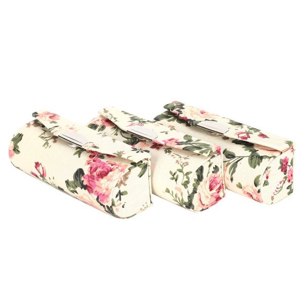 3Pcs Lipstick Case Holder with Mirror Lipstick Box, Lipstick Storage Box with Mirror Lipstick Storage Exquisite Pattern Lipstick Storage Box Diy Empty Lipstick Tube Case Cosmetic