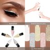 LAMUSELAND Glitter Liquid Eyeliner Set, 5 Colors/Pack Metallic Shimmer Pigment Liquid Eye Liner Pen, Diamond Waterproof Long Lasting Colorful Eyeshadow Makeup Set for Women Girls (5pcs)