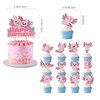 44Pcs Axolotl Birthday Party Supplies Include Happy Birthday Banner-Backdrop-Tablecloth-Balloons-Cake Topper-Cupcake Toppers for Axolotl Party Decorations