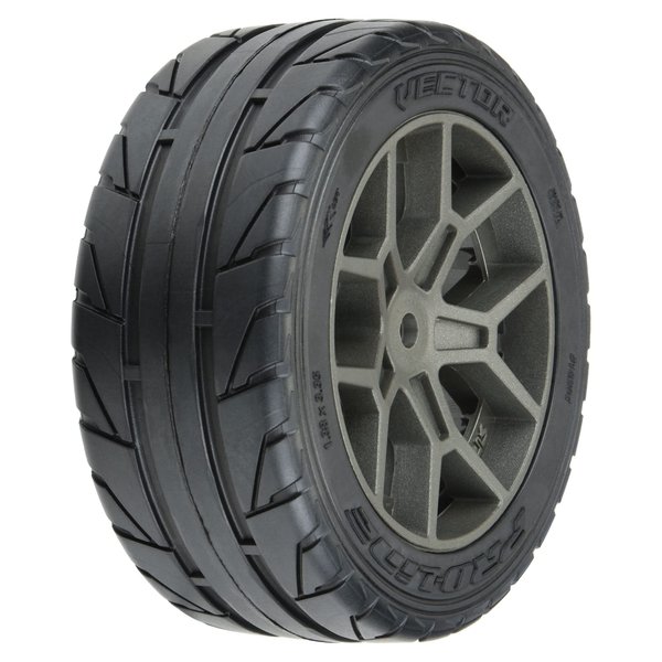 Pro-line Racing 1/8 Vector S3 F/R 35/85 2.4 Belted MTD 14mm Gray PRO1020410 RC Tire
