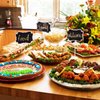 Food Labels for Party Buffet, Wood Mini Chalkboards Signs for Food with Stand, Food Signs for Party Buffet, for Message Board Signs, Place Cards for Weddings, Table Numbers, by UCEC