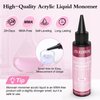 JIASHENG 4.06 fl.oz Monomer, Monomer Acrylic Nail Liquid for Acrylic Powders Liquid Monomer for Acrylic Nails, Acrylic Monomer Liquid Suitable Nail Salon Home DIY Use