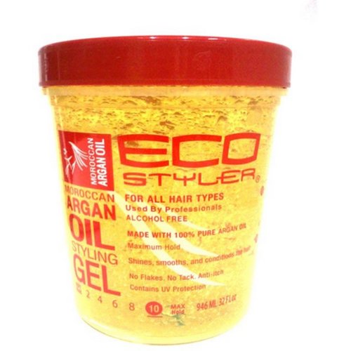 ECOCO EcoStyler Styling Gel, Moroccan Argan Oil, 32 oz (Pack of 10)