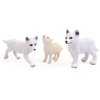 RESTCLOUD 8Pcs Wolf Cub Toy Figure Set Baby Wolves Animals Figurines