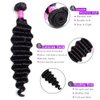 VRVOGUE Brazilian Deep Wave 3 Bundles 100% Human Hair 7A Unprocessed Natural Color Brazilian Virgin Hair Extensions (20 22 24)