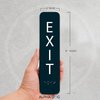 ALPHA DOG ADA SIGNS - Vertical Exit Sign with Braille for Business, 8x2 Inch, ADA Compliant, Indoor or Outdoor, Easy Installation, Made in the USA, Black