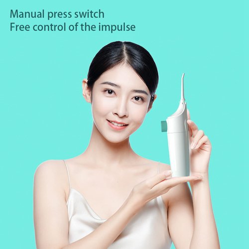 Cordless Water Flosser Non-Electric Simple Operation, Oral Irrigator Portable Affordable for Home & Travel, Tonsil Stone Remover Safe for Pregnant Women and Children (White)