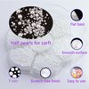 5900 Pcs Half Pearls for Crafts Silver Nail Pearls for Nail Art Falt Back Pearls for Makeup Craft Pearls for Artists Creative DIY Flatback Pearls for Nails（2/3/4/5/6/8/10mm）